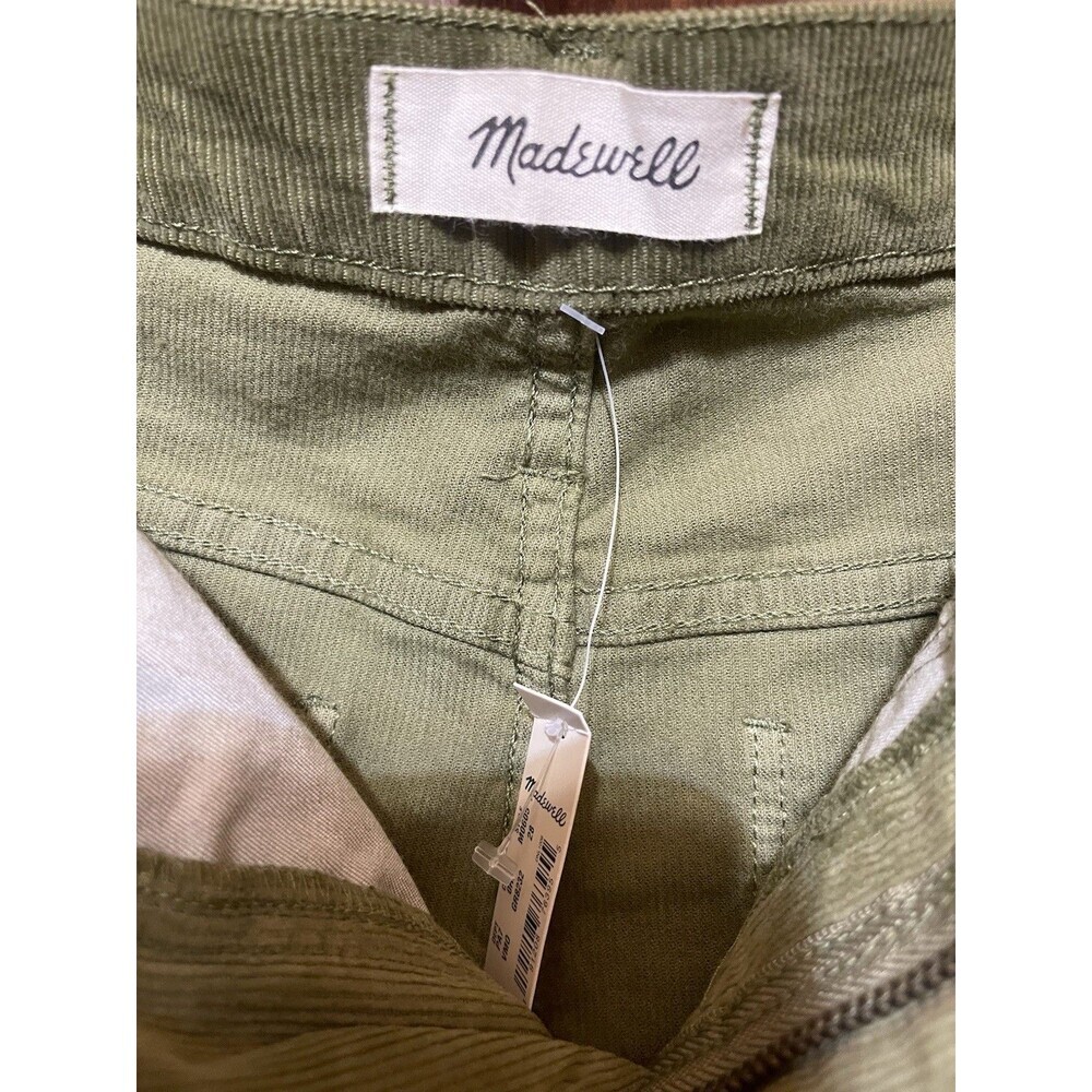 Madewell Olive Corduroy Classic Straight Leg Jeans Waist 28 New With Tags! - Picture 3 of 5